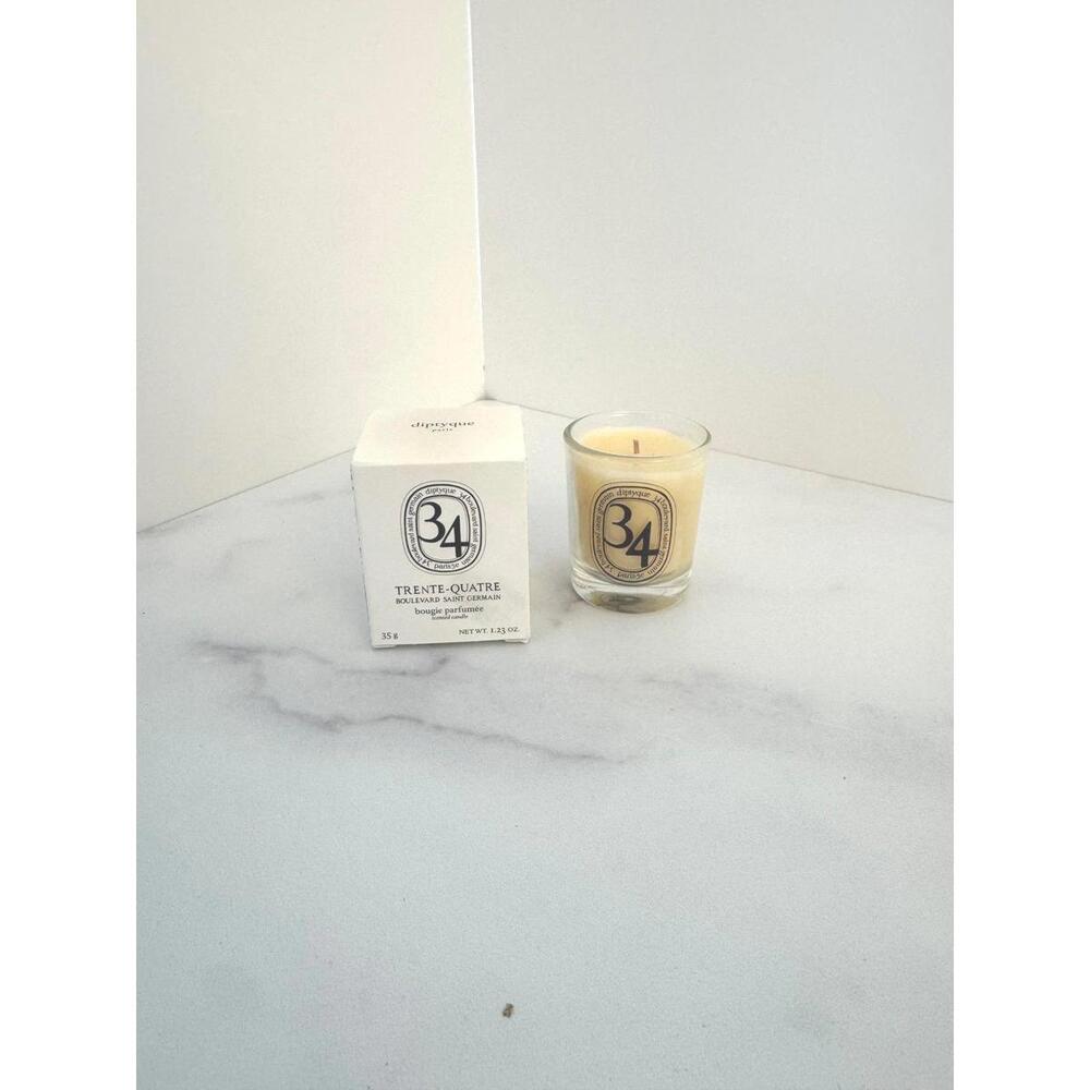 Small Diptyque 34 Trente-Quatre Candle - Luxurious Fragrance 35 grams 1.23 oz
